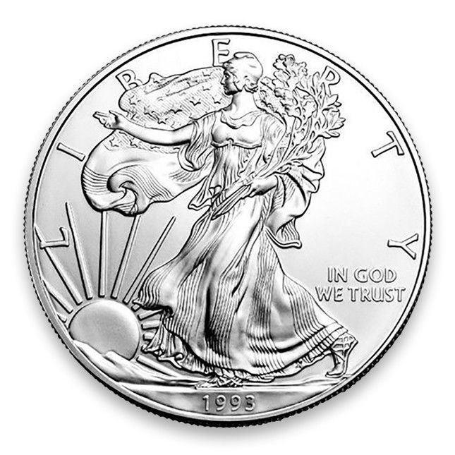 1993 1 Oz American Silver Eagle Brilliant Uncirculated (BU)