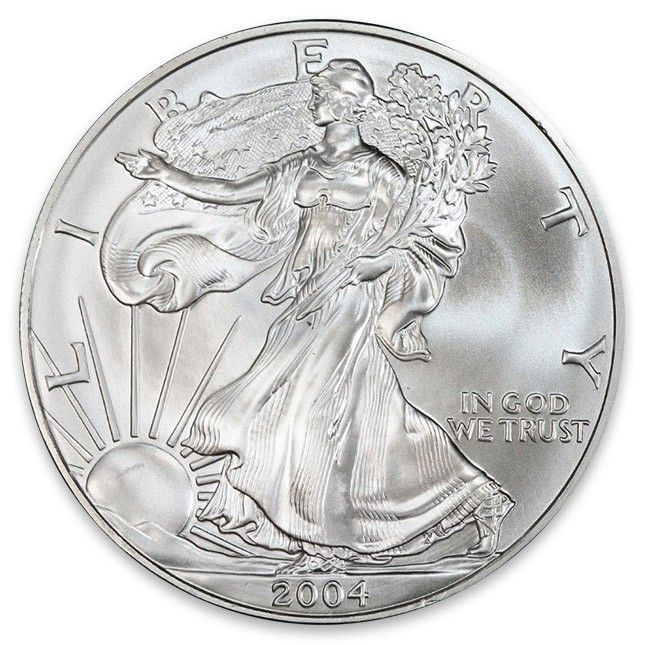 2004 1 Oz American Silver Eagle Brilliant Uncirculated (BU)