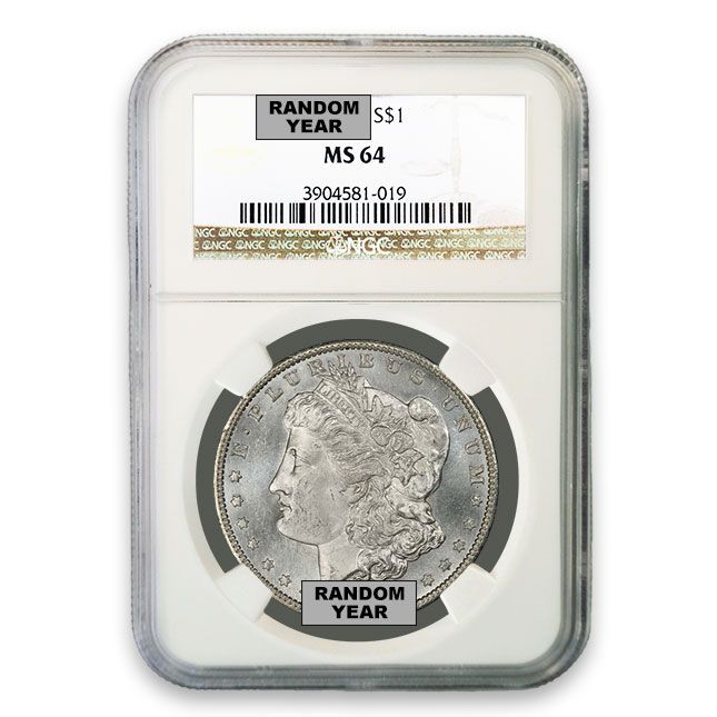 1878-1904 Morgan Silver Dollar NGC MS64 (Random)