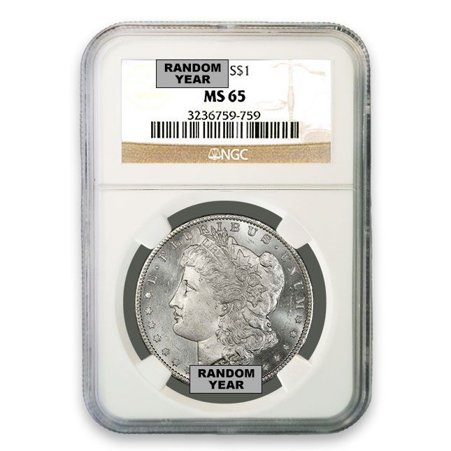 1878-1904 Morgan Silver Dollar NGC MS65 (Random)