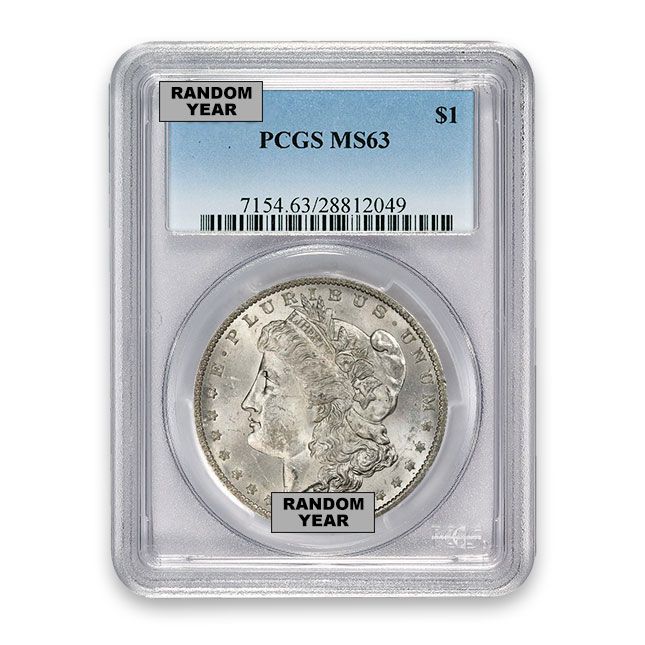 1878-1904 Morgan Silver Dollar PCGS MS63 (Random)