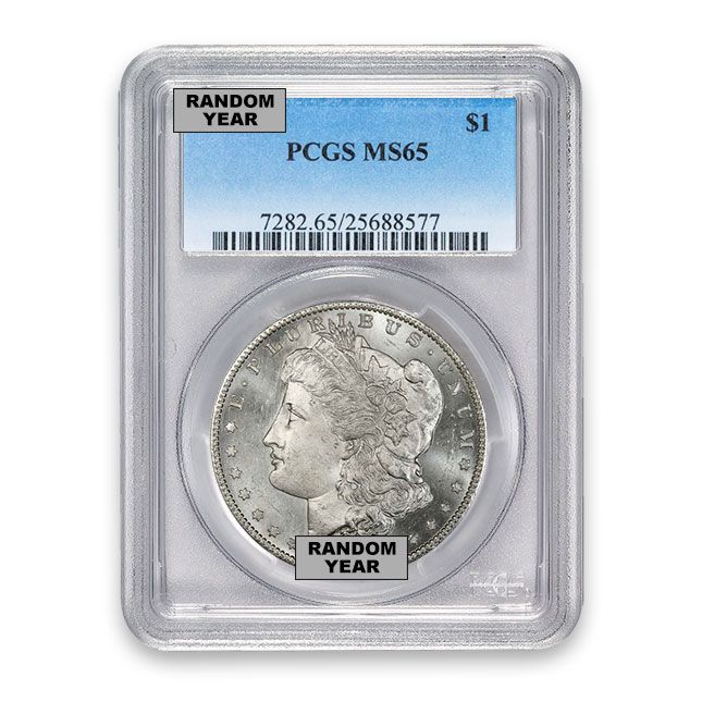 1878-1904 Morgan Silver Dollar PCGS MS65 (Random)