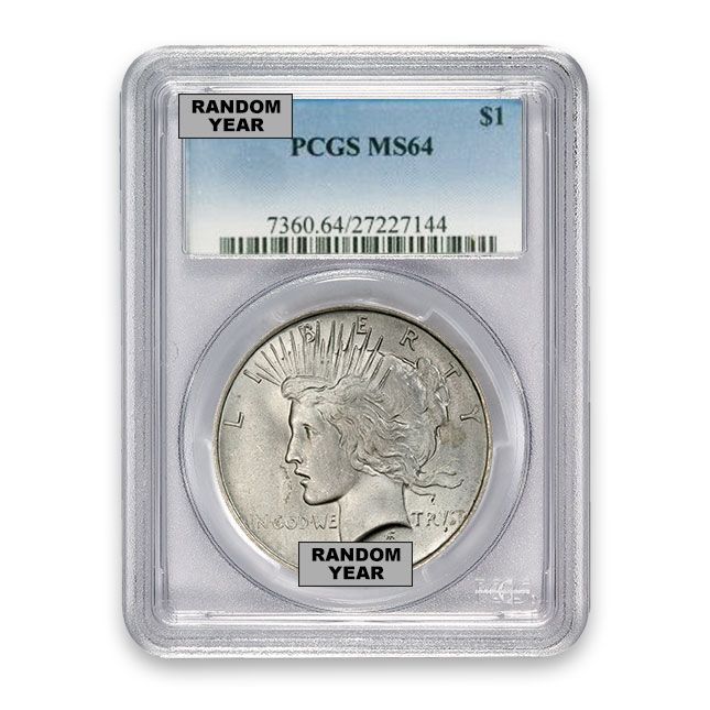 Silver Peace Dollar PCGS MS64 (Random)