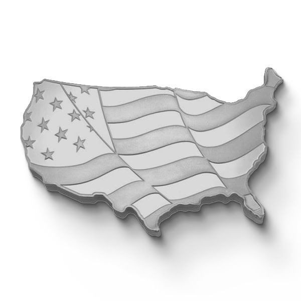 Elemetal 5 Oz Silver USA Flag Bar (New)