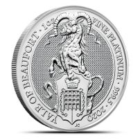 2020 British Queen’s Beast Yale 1 oz Platinum Coin BU