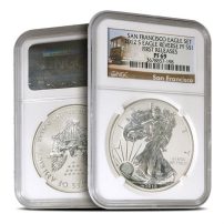 2012-S Reverse Proof American Eagle 1 oz Silver Coin PR69/PF69 (Varied Label, PCGS or NGC)