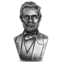 2022 Antique Republic of Chad Abraham Lincoln Shaped 2 oz Silver Coin High Relief