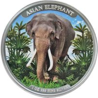 2023 Colorized Cambodia Asian Elephant 1 oz Silver Coin BU