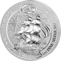 2022 Rwandan USS Constitution Nautical Ounce 1 oz Silver Coin BU