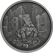 2022 Antique Tokelau Komodo Dragon A.I. Apocalypse 1 oz Silver Coin New