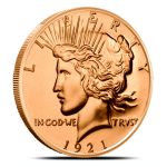 1 oz Copper Peace Dollar Rounds (New)