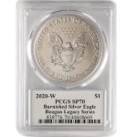 1 oz Burnished Silver American Eagle Coins SP70 (Random Year, Varied Label, PCGS or NGC)