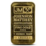 1 oz Gold Johnson Matthey Bars (Varied Design, Varied Condition)