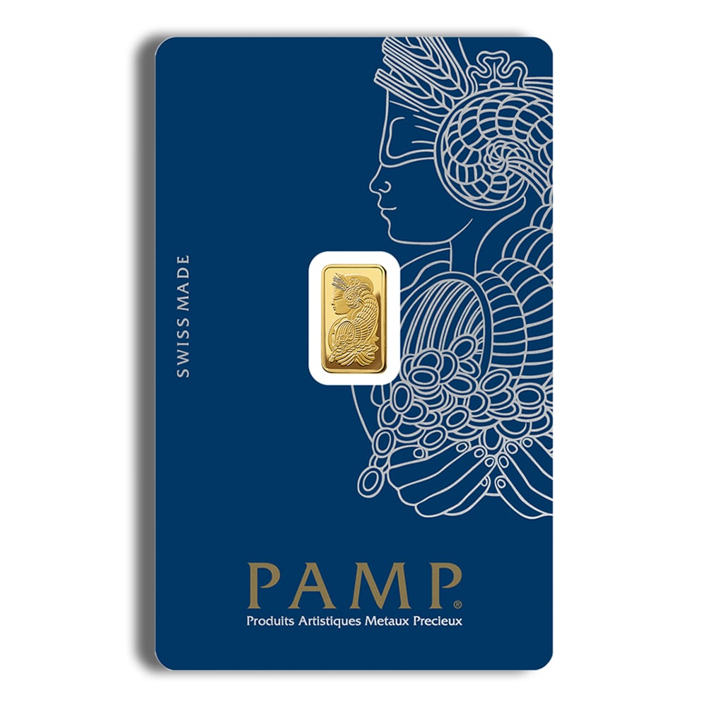 1 gram Gold Bar – PAMP Fortuna (Carded)
