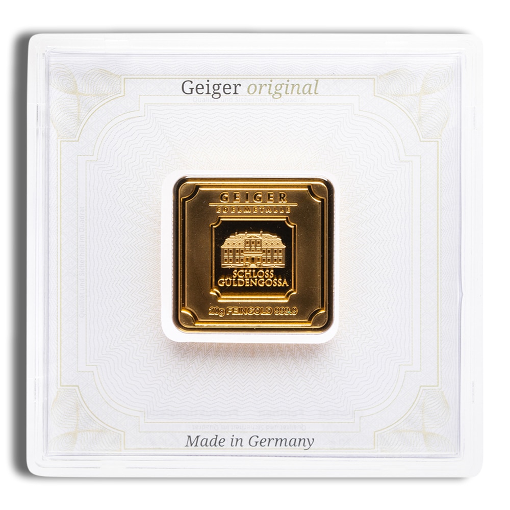 20 gram Gold Bar – Geiger (In Assay)