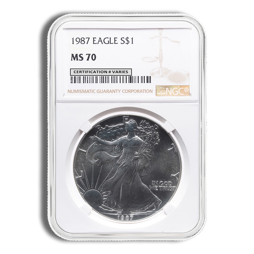 1987 Silver Eagle NGC MS70