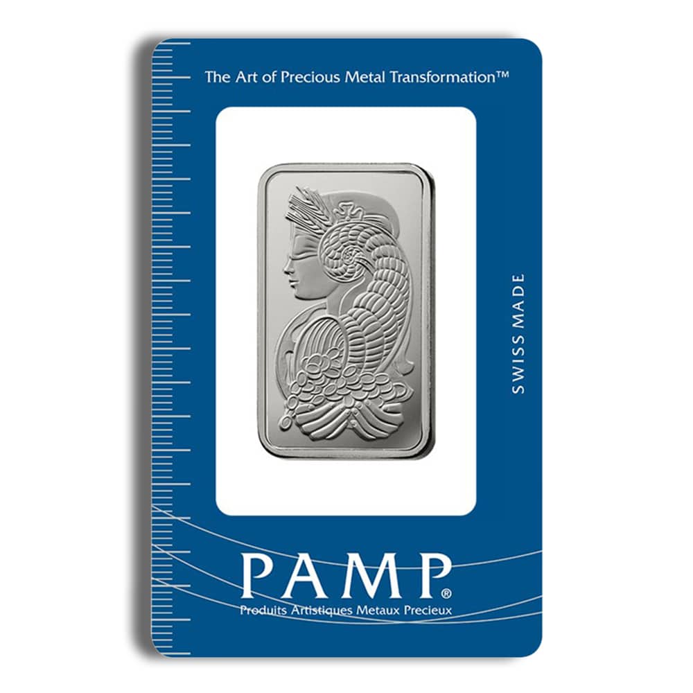 1 oz PAMP Platinum Bar – Fortuna (Carded)