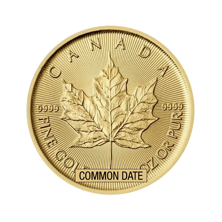 1/2 oz Canadian Gold Maple Leaf Coin (Common Date)