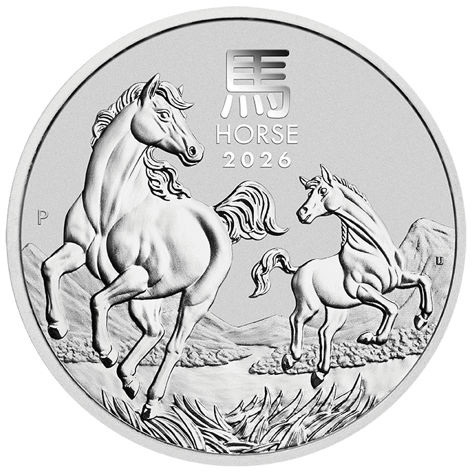 2026 Australia Lunar Series III Year of the Horse 1 oz Silver BU Coin
