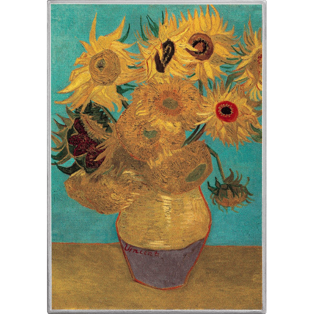 2026 Cameroon Art Gallery Vincent Van Gogh Sunflowers 1 oz Silver Digitally Printed Coin