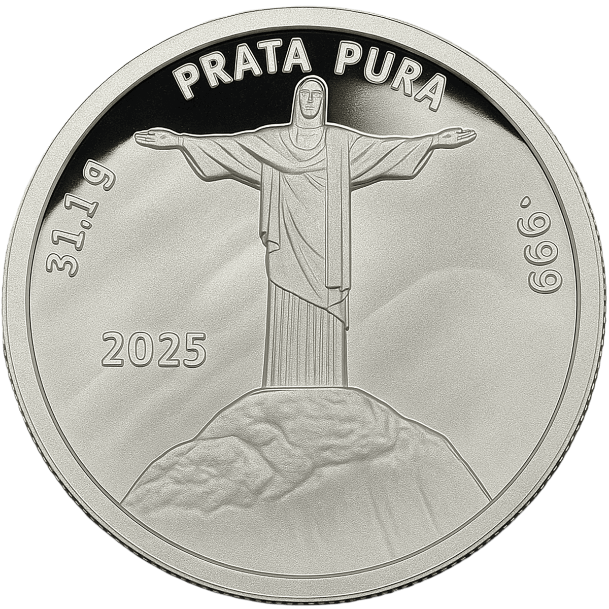 2025 Cristo Redentor Christ the Redeemer 1 oz Silver Bullion Round