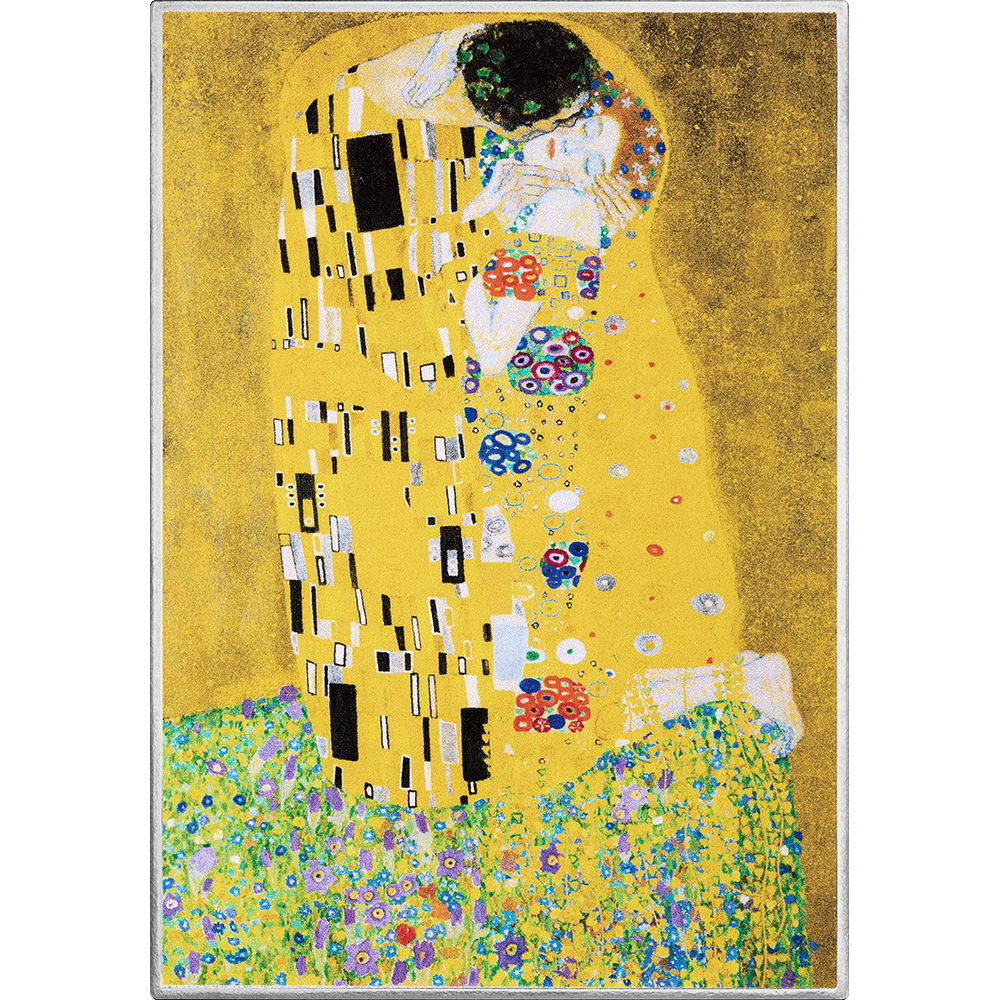 2026 Cameroon Art Gallery The Kiss Gustav Klimt 1 oz Silver Digital Printed Coin