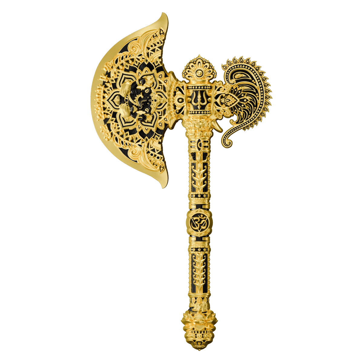 2026 Samoa Axe of Ganesha (Parashu) 5 oz Silver Gilded Shaped Coin