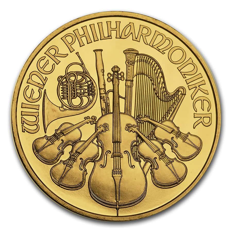 Austrian Philharmonic 1 oz Gold Coin (Random Year)