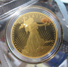 2021 Cook Islands Saint Gaudens $5 .9999 Fine Gold Eagle Coin in Capsule, 200mg