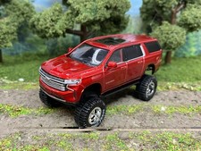Chevy Suburban Lifted 4x4 Truck 1/64 Scale Massdi Diecast Custom Off-Road 4WD