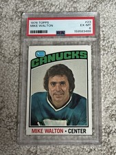 1976 TOPPS HOCKEY CARD PSA 6 MIKE WALTON VANCOUVER CANUCKS