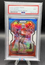 2020 Panini Prizm Tom Brady Red White Blue Prizm Psa 9