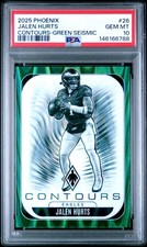 2025 Phoenix Jalen Hurts Contours Green Seismic SP 04/25 PSA 10 GEM MINT Eagles