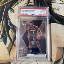 2019 Zion Williamson Panini Mosaic Rookie #209 NBA Pelicans PSA 10