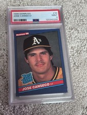 PSA 9 MINT BASEBALL CARD 1986 DONRUSS JOSE CANSECO ROOKIE OAKLAND A’S