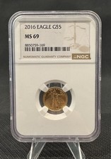 2016 $5 American Gold Eagle 1/10 oz Gold NGC MS69