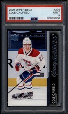 2021-22 Upper Deck 201 Cole Caufield Rookie RC YG Young Guns PSA 9 MINT