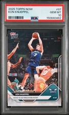 Graded 2025 Topps Now Kon Knueppel #97 Rookie RC Basketball Card PSA 10