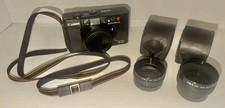 Canon AF35M Auto Focus 35mm Point & Shoot Film Camera w/Strap & 2 Star-D Lenses