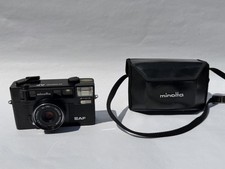 Minolta Hi-Matic AF2 35mm Autofocus Film Camera 38mm f/2.8 Lens w/ Case Untested