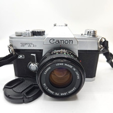 Canon FTb QL 35mm SLR Film Camera with 50mm f/1.8 FD Lens- Tested & Working!