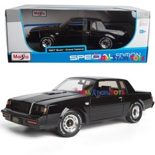 1987 BUICK REGAL GRAND NATIONAL BLACK 1/18 DIECAST MODEL CAR MAISTO 31479