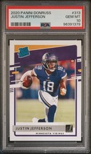 2020 Panini Donruss #313 Justin Jefferson PSA 10