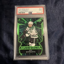 2020-21 Upper Deck Joel Kiviranta Fluorescence Green Rookie RC #/15 Stars PSA 9