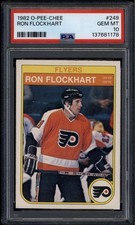 1982-83 O-Pee-Chee 249 Ron Flockhart Rookie RC PSA 10 GEM MT 137681178