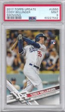 2017 Topps Update Baseball Dodgers Cody Bellinger Rookie Card #US50 PSA 9 Mint