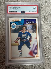 1983 O-PEE-CHEE OPC HOCKEY CARD PSA 9 LEE FOGOLIN EDMONTON OILERS