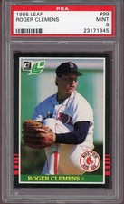 1985 LEAF # 99 ROGER CLEMENS RED SOX PSA 9 MINT 560693 (KYCARDS)