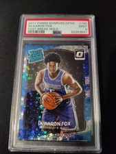 2017 Donruss Optic Fast Break Holo De'Aaron Fox Rated Rookie PSA 9