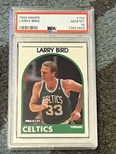 PSA 10 GEM MINT BASKETBALL CARD 1989 HOOPS LARRY BIRD HOF BOSTON CELTICS